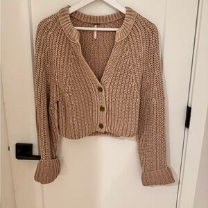 Free people chunky cropped cardigan